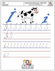 j harfi çizgi çalışması